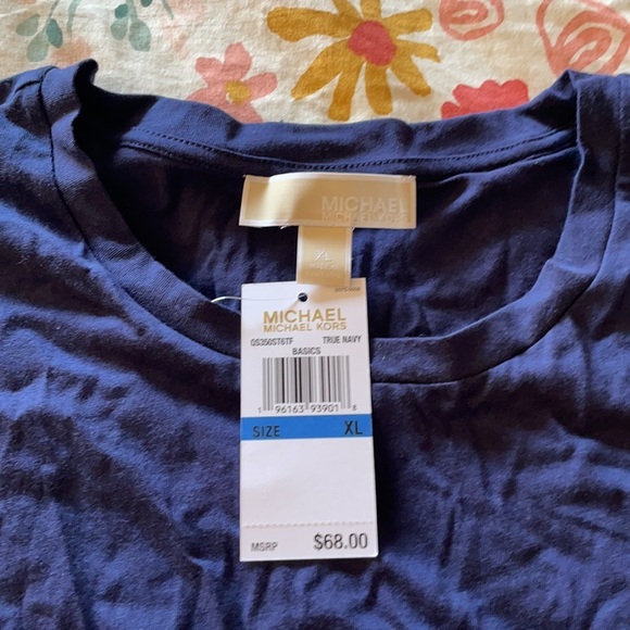 Michael Kors women’s XL matte jersey tulip sleeve blouse NWT - Picture 4 of 5